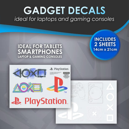 Paladone PlayStation gift set featuring Icons Light, themed stickers, and a bottle, official gaming merchandise for PlayStation fans