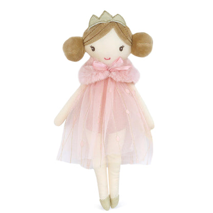 MON AMI Tinsley The Princess Pocket Doll 10"/25 cm | Soft Plushie Toy in Sparkling Dress & Crown | Portable Cuddly Princess Doll for Gifting, Playtime & All Ages