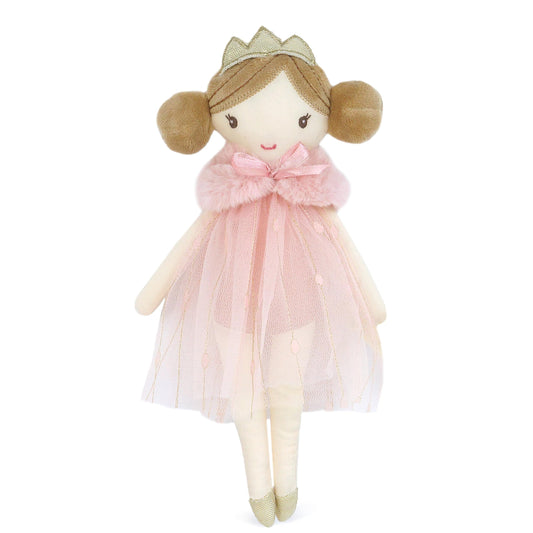 MON AMI Tinsley The Princess Pocket Doll 10"/25 cm | Soft Plushie Toy in Sparkling Dress & Crown | Portable Cuddly Princess Doll for Gifting, Playtime & All Ages