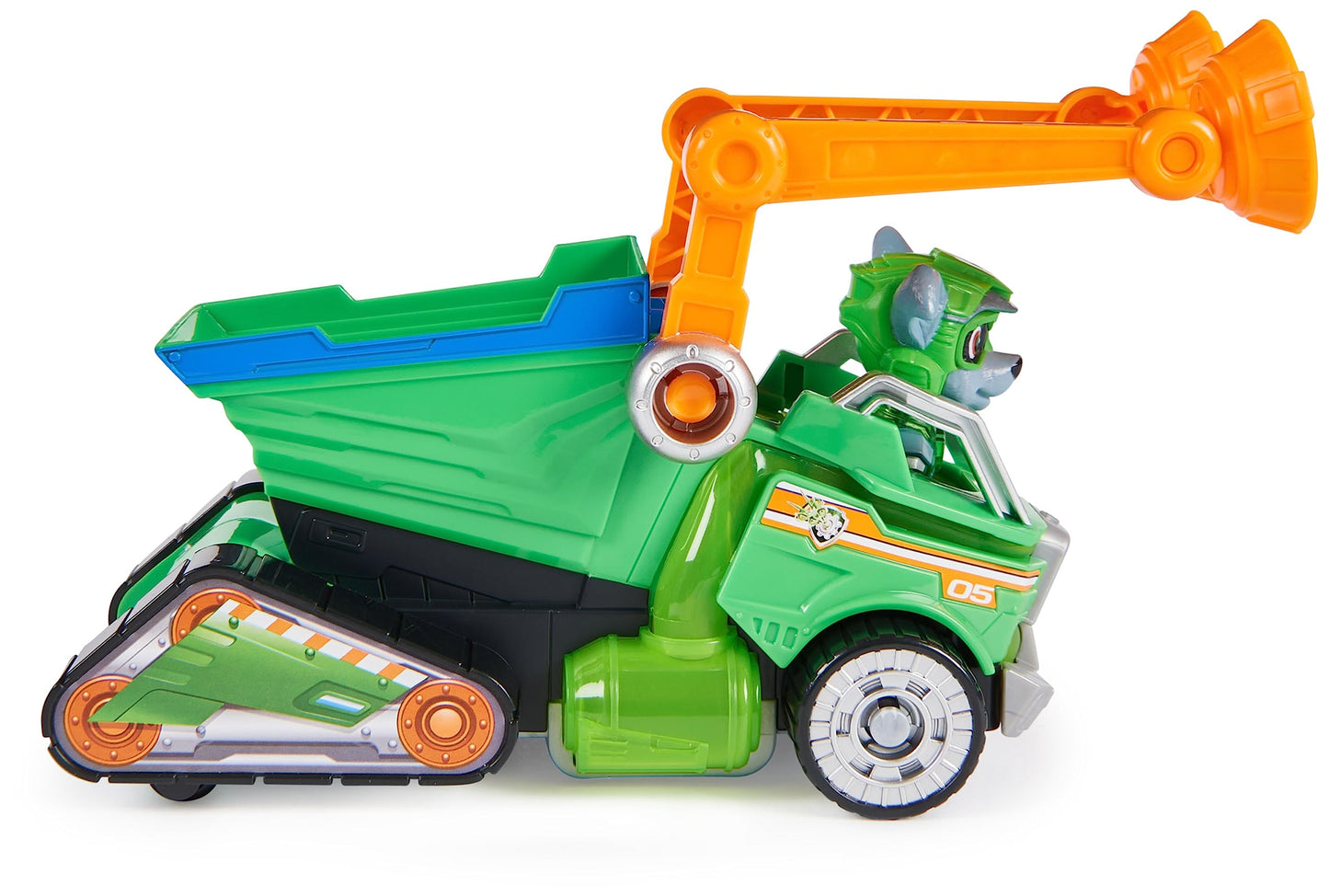 Paw Patrol: The Mighty Movie Toy Recycling Lorry with Rocky Mighty Pups Action Figure, Lights and Sounds, Kids’ Toys for Boys and Girls 3+