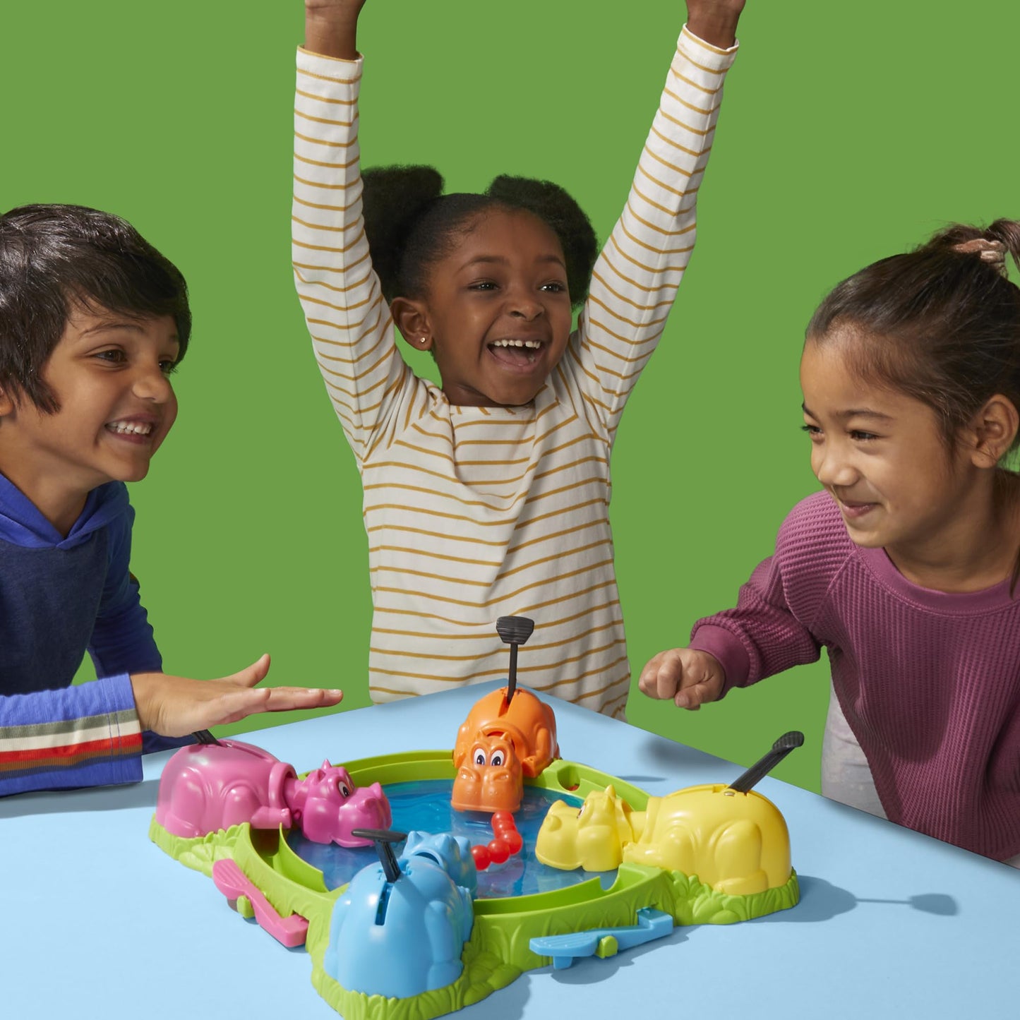 Hasbro Gaming Hungry Hungry Hippos Marble-Chomping Game for Kids, Fast-Paced Family Board Game with 4 Hippos & Marbles, Party Game for 2–4 Players, Ages 4+, Secret Santa Gift