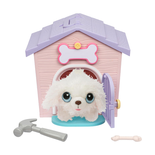 Little Live Pets Pink & Purple Home - My Puppy's Home Minis Plush Toy and Kennel Playset Surprise Reveal!