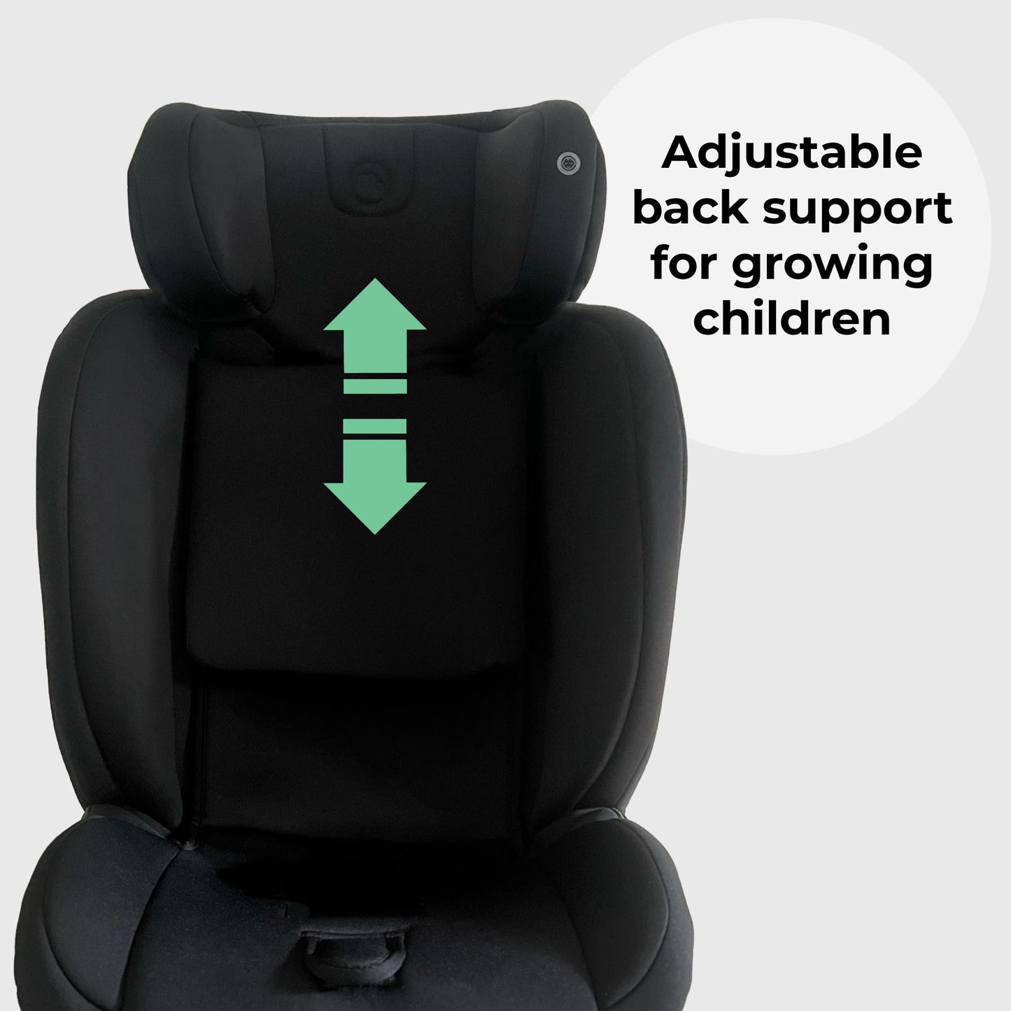 My Babiie MBCS100 2-in-1 Convertible R129 Child Car Seat - Belted, 40-150cm (Approx. Birth - 12 Years, 0-36kg), i-Size, Group 0+1/2/3, Adjustable - Black