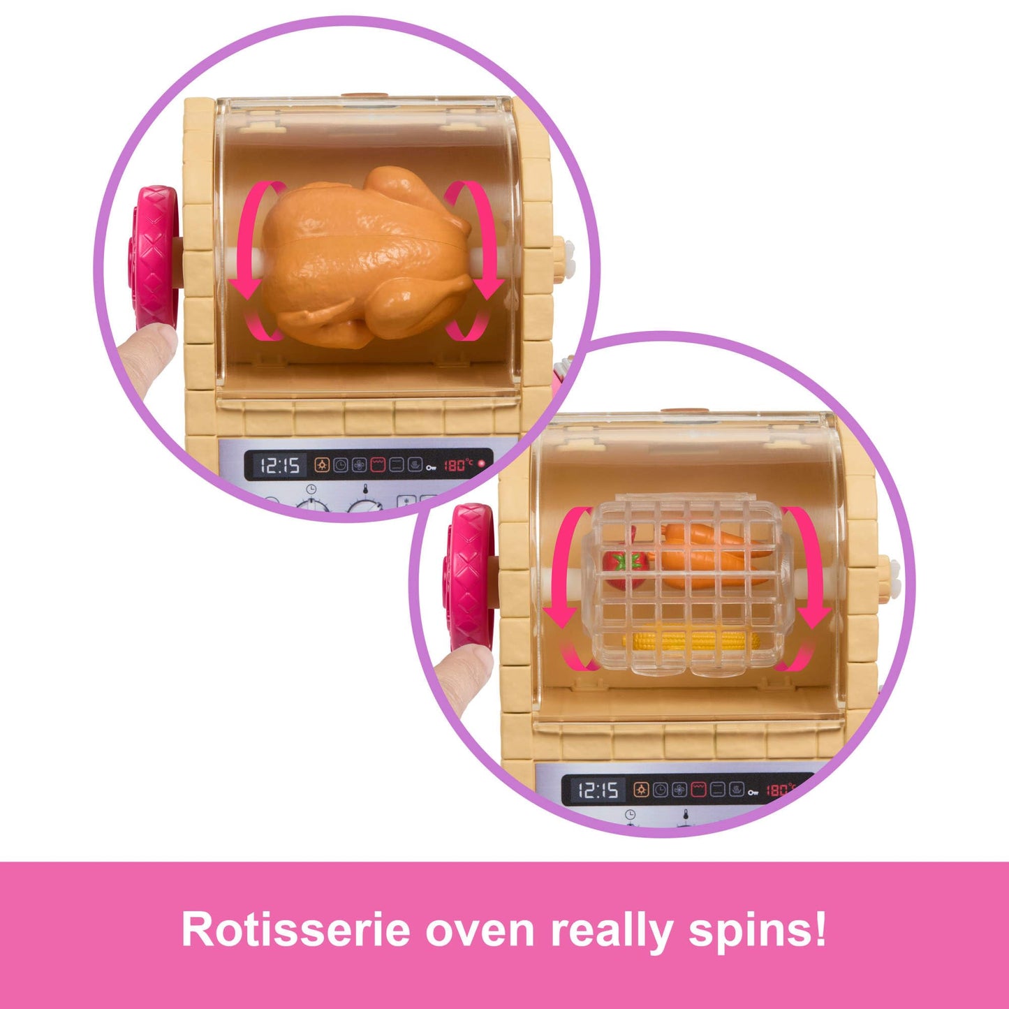 Barbie and Teresa Recipe for Friendship fashion doll and kitchen playset with accessories, color-change cookies, and cooking accessories.