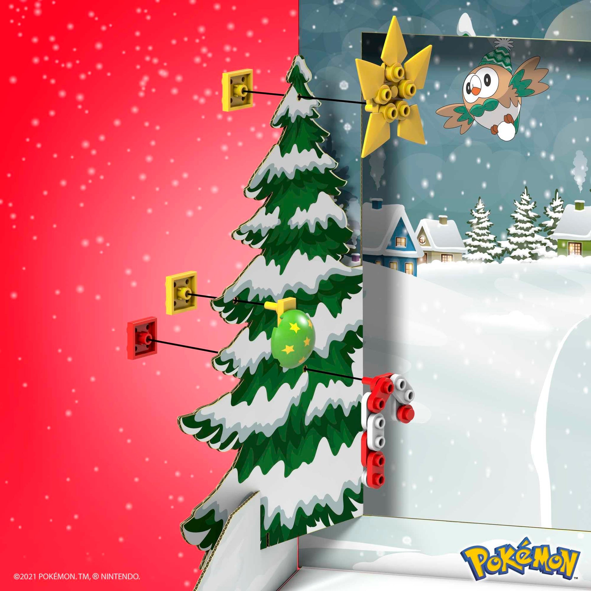MEGA Pokémon Building Toys Set featuring 202 pieces, 2 poseable characters, and various accessories for kids.