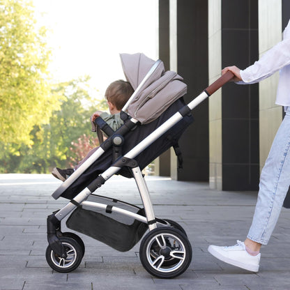 VICASKY black baby stroller bottom storage basket attached under pushchair for shopping and organizing essentials