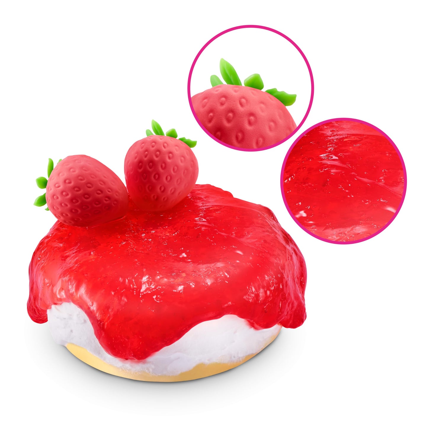 Slime Mart small bag of strawberry cheesecake scented slime for kids, soft compound slime toy for arts and crafts, fun gift idea