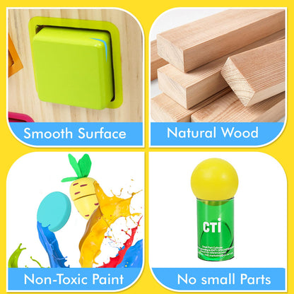 LZDMY Baby Wooden Montessori Toys for 1 year old, Baby Sensory Toys 6 in 1 Activity Cube Balls Drop Carrots Cutting, Educational Sorting Toy for Toddlers Aged 1-3, Babies Birthday Gifts