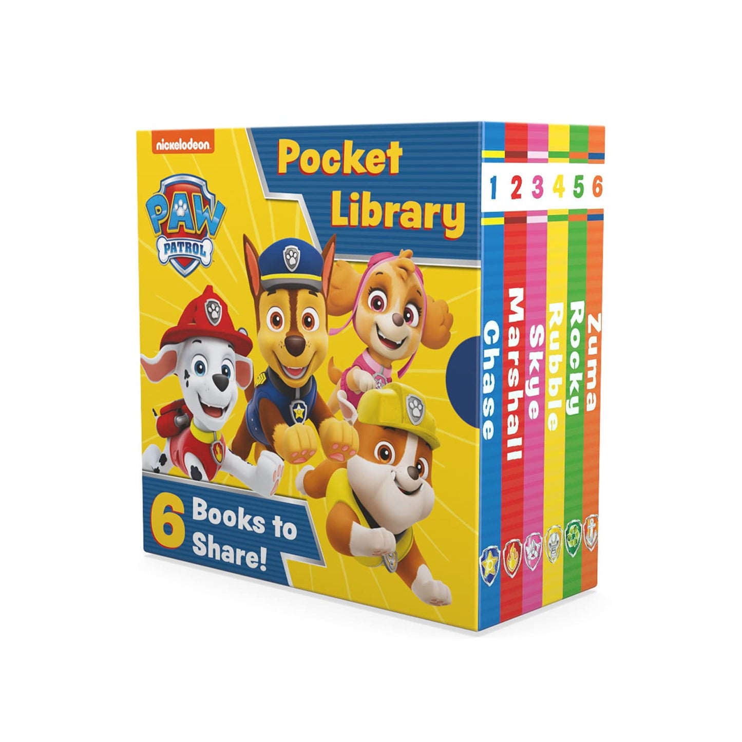 Paw Patrol Pocket Library: Six illustrated story mini board books – the perfect Christmas stocking filler for children aged 1, 2, 3, 4 based on the Nickelodeon TV Series