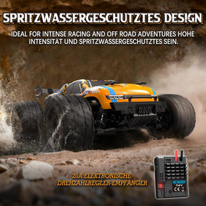 HAIBOXING RC Cars 18858E,36 KM/H High Speed Remote Control Cars for Adults Kids,1:18 2.4GHz 4WD Off-Road RC Monster Truck，ALL Terrain Toys Vehicle with 2 Batteries, Xmas Gifts for Kid and Adults