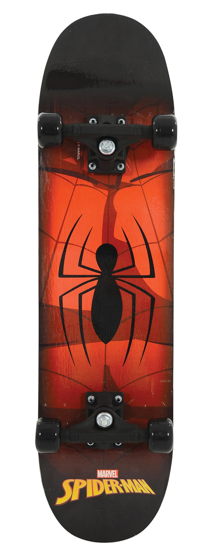 Spiderman Kids Beginners Skateboard | Officially Licensed Graphics Durable 7-Ply Deck Smooth PVC Wheels | Offering Enhanced Stability Balance and Coordination Development | Age 5+