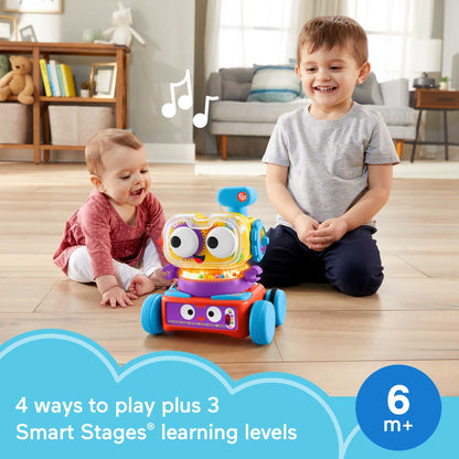 Fisher-Price 4-in-1 Ultimate Learning Bot, electronic activity toy with lights, music and educational content for infants and kids 6 months and up, HBB04