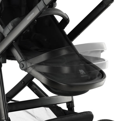 Deryan EVY V2 Pram for 2 Children, Newborn Preschool Toddlers and Toddlers of Preschool Age, Baby Pram Buggy up to 50 kg, Baby Pram, Travel Suitcase, 2-in-1 Complete Set, Black