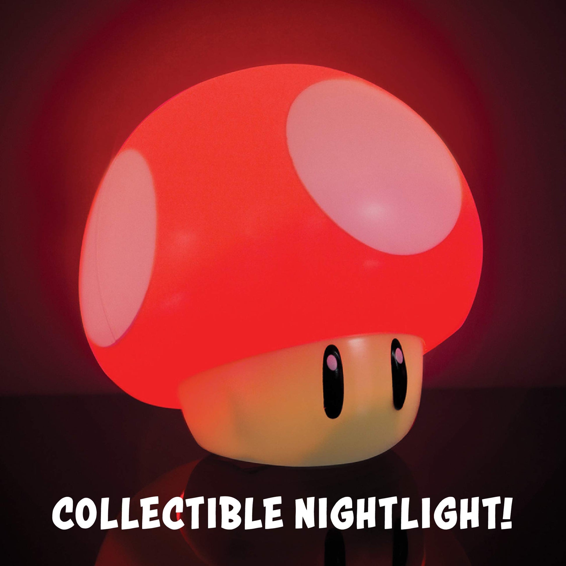 Paladone Super Mario Brothers Mushroom figure light with sound, collectible movie merchandise, ideal as kids' bedroom decor.