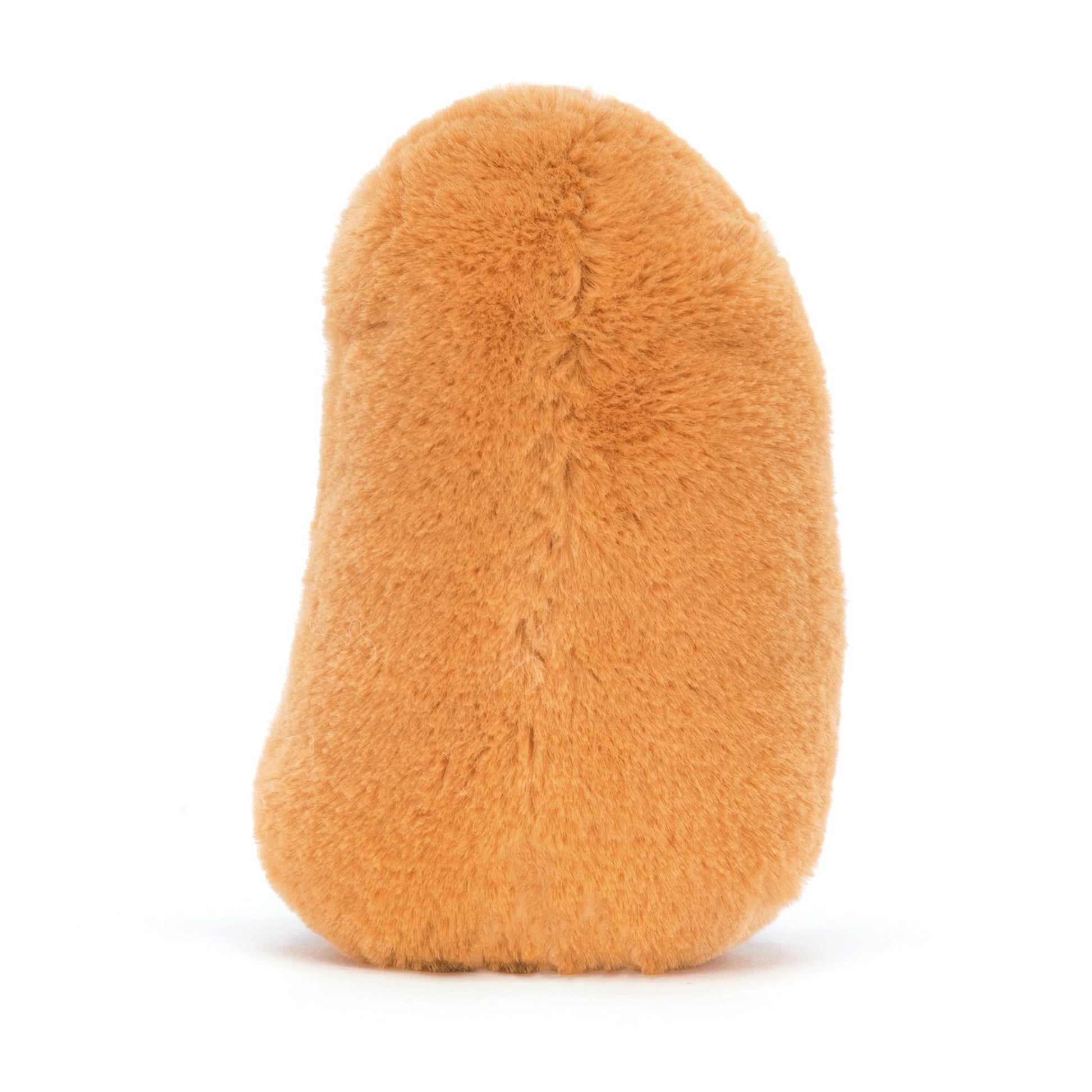 Jellycat Amuseable Bean plush toy, featuring a smiling face, soft fabric, and bean shape, measuring 5x7x12 cm.