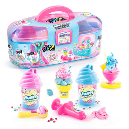 Canal Toys So Slime DIY fluffy slime kit in a colorful storage case with shakers, powders, and decorations for children 6+