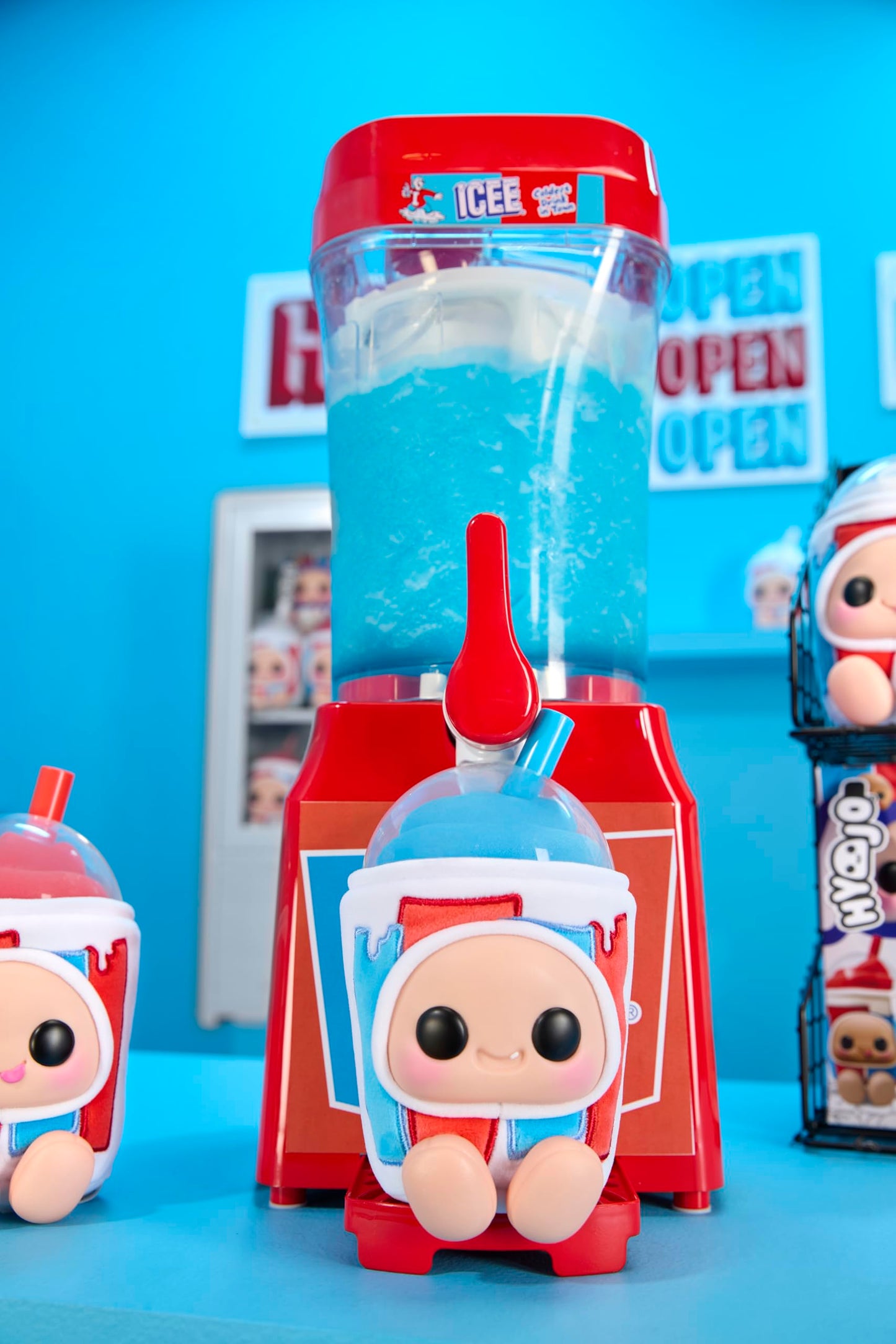 Hyojo ICEE Slushies Series - Soft Collectable Plush Characters, 3 to Collect Including Cherry, Blue Raspberry and White Cherry, For All Ages