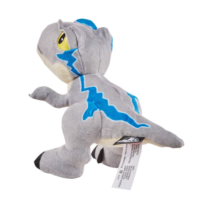 Jurassic World Plush Dinosaur Creatures with Sound - Inspired by Blockbuster Hit Jurassic World Dominion ~ HHB31 - Velociraptor Blue ~ Approx. 9" Long ~ Hear Me Roar!