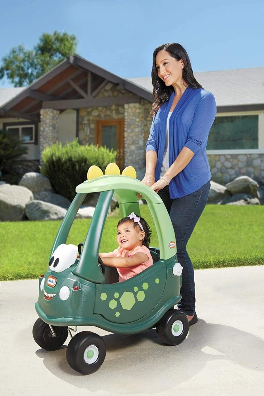 little tikes Cozy Coupe Dino - Ride On for Kids with Real Working Horn, Clicking Ignition Switch, & Fuel Cap - For Kids 18 Months - 5 years