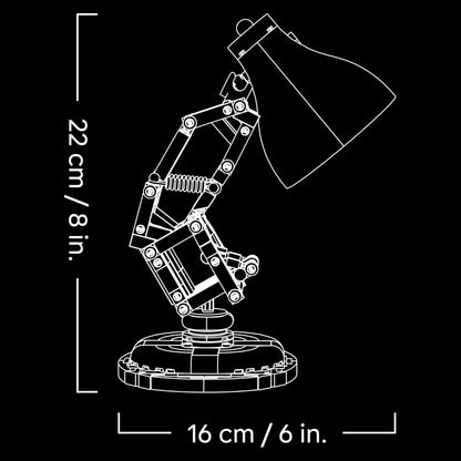 LEGO Ideas Disney Pixar Luxo Jr. Lamp Building Set for Adults - Movie Memorabilia Model with Hidden Film References - Home Office Desk Decor - Collectible Gift Idea - 21357