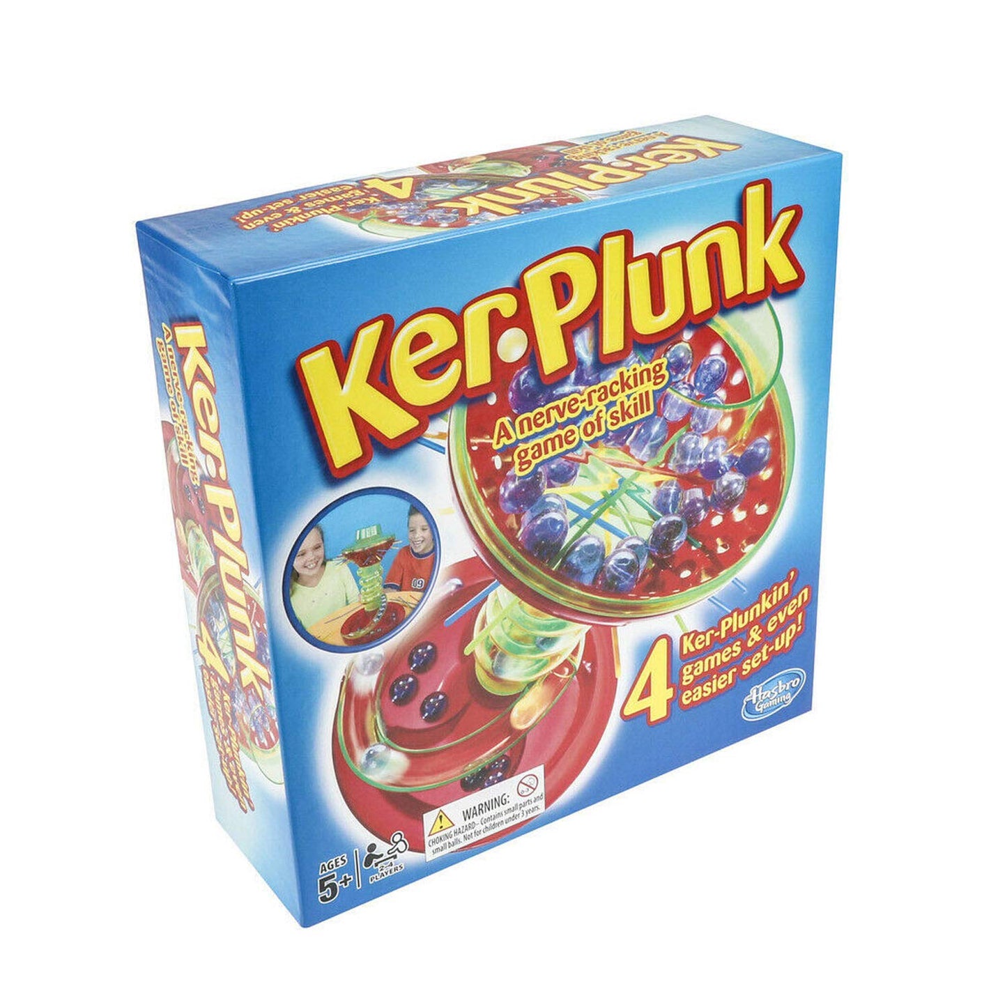 Hasbro Gaming Kerplunk Game for 5+ Year Old Kids | Nerve-Racking Skill Test | Family and Party Game-Night | Includes 30 Marbles, 28 Sticks, and More | 4 Ways to Play | Gift Idea for Classic Games Fans