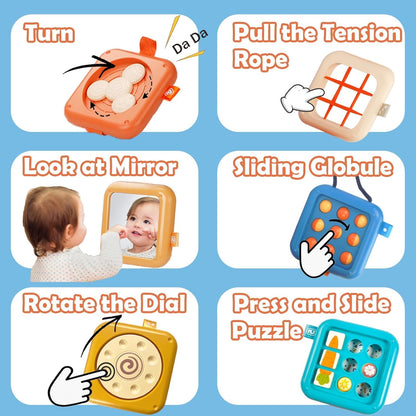 Toddler Travel Toys,Activity Cube,Baby Busy Board,Travel Toys for Toddlers on Plane, Montessori Activity toys, Baby Busy Cube,Sensory Educational Developmental Learning Toys for Boys Girls Gift