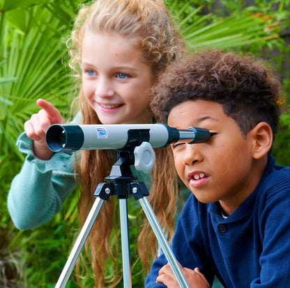 Science Mad kids microscope and telescope combo set with tripod, stand, 15x and 100x magnification for children aged 6+