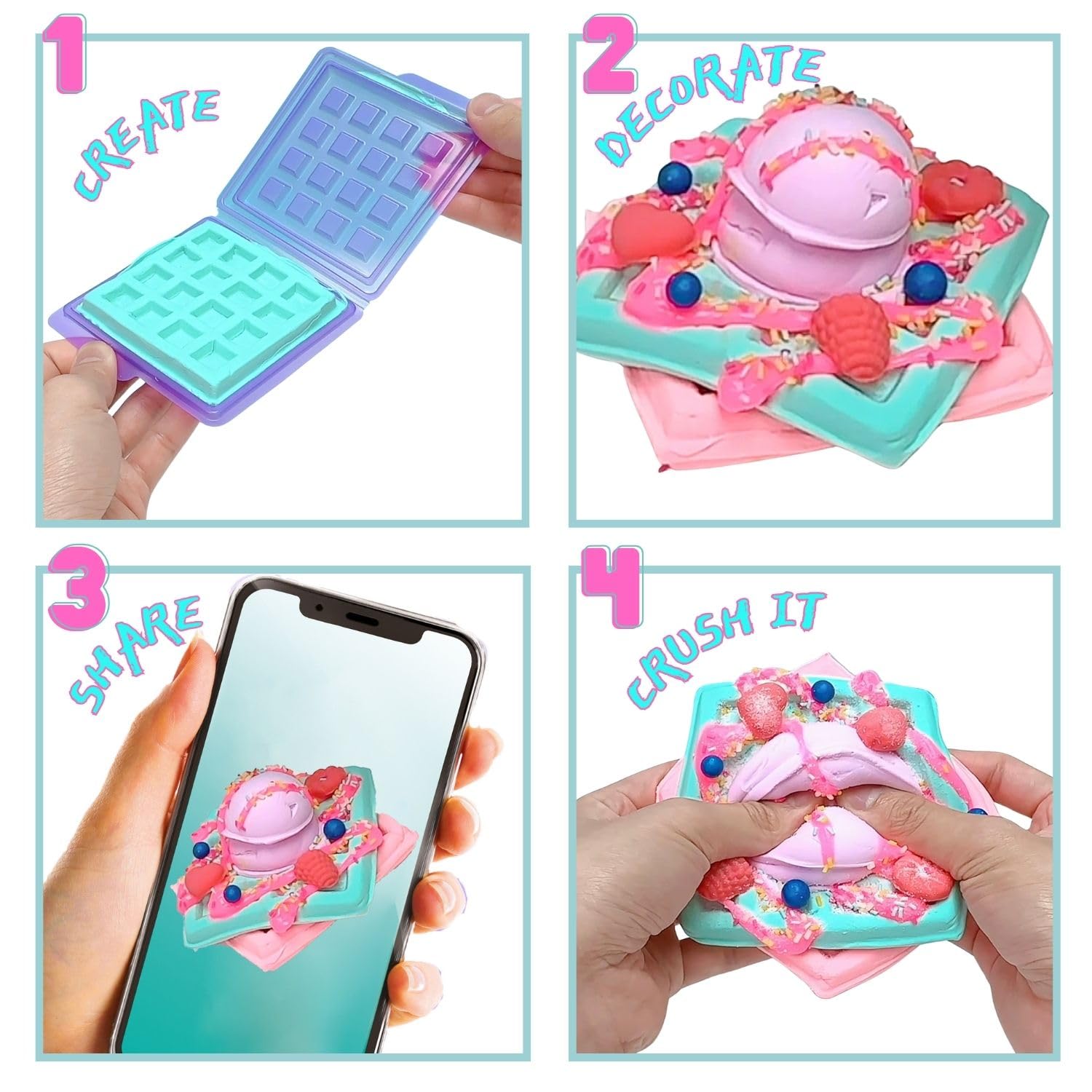 Canal Toys So Slime Sensations Sugary Crush Deluxe Pack featuring dessert slime, milkshake, waffles, donuts, and 25+ decorating accessories.
