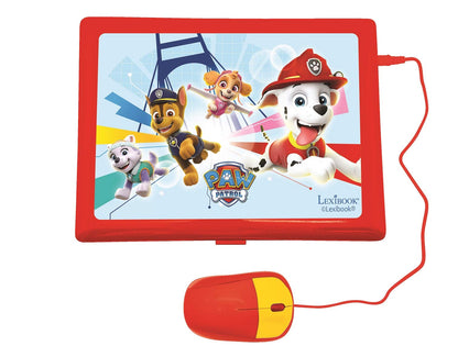 LEXIBOOK, Paw Patrol, Educational and Bilingual Laptop German/English, Toy for Child Kid (Boys & Girls), 124 Activities, Learn Play Games and Music, Red/Blue, JC598PAZi3