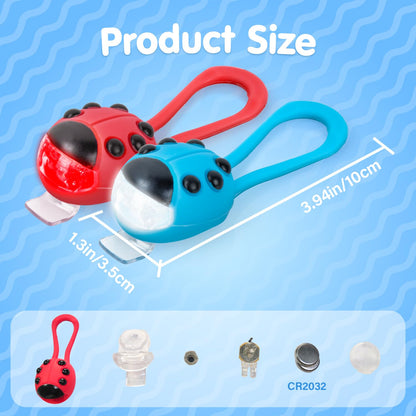 Gofimyee 2 Pack Kid Bike Light,Kids Scooter Light, Waterproof with 3 Light Modes for Kids Scooter or Bycycle