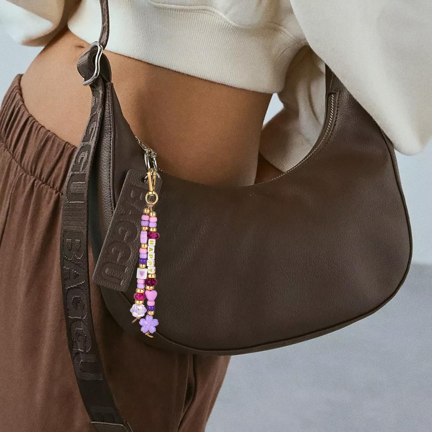 TOVABA 421PCS Beaded Keychain Making Kits for Women and Girls – DIY Acrylic Heart, Star, Flower and Alphabet Beads for Bag Charms, Jewelry Making and Craft Supplies