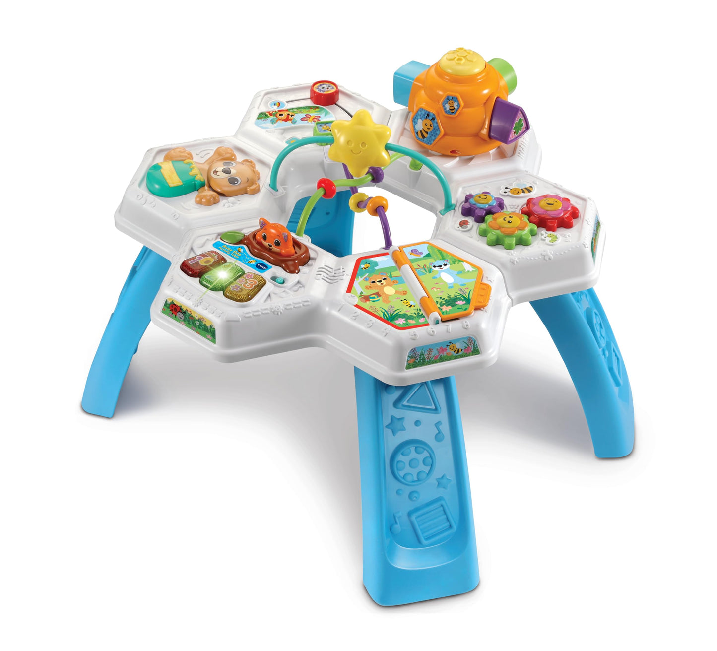 VTech Baby Busy Bee Activity Table, Interactive Play, Songs and Melodies, Develops Motor Skills, Sensory Development, Cause and Effect, Suitable for Ages 6, 9, 12 Months Plus, English Version