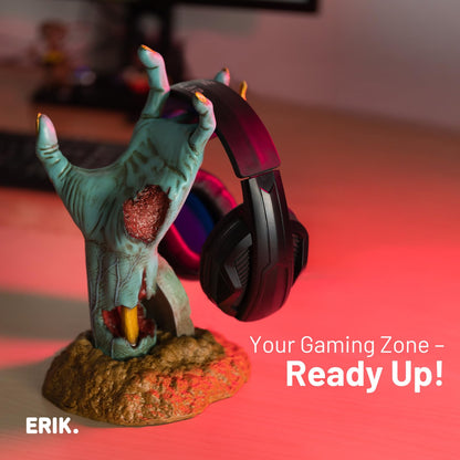 Grupo Erik Gaming Controller Holder & Headphone Stand - Gameration | Gaming Accessories For Desk, Gamer Gifts, Headset & Controller Stand 6.7 x 10.6 x 7.3 inches - 17 x 27 x 18.5 cm