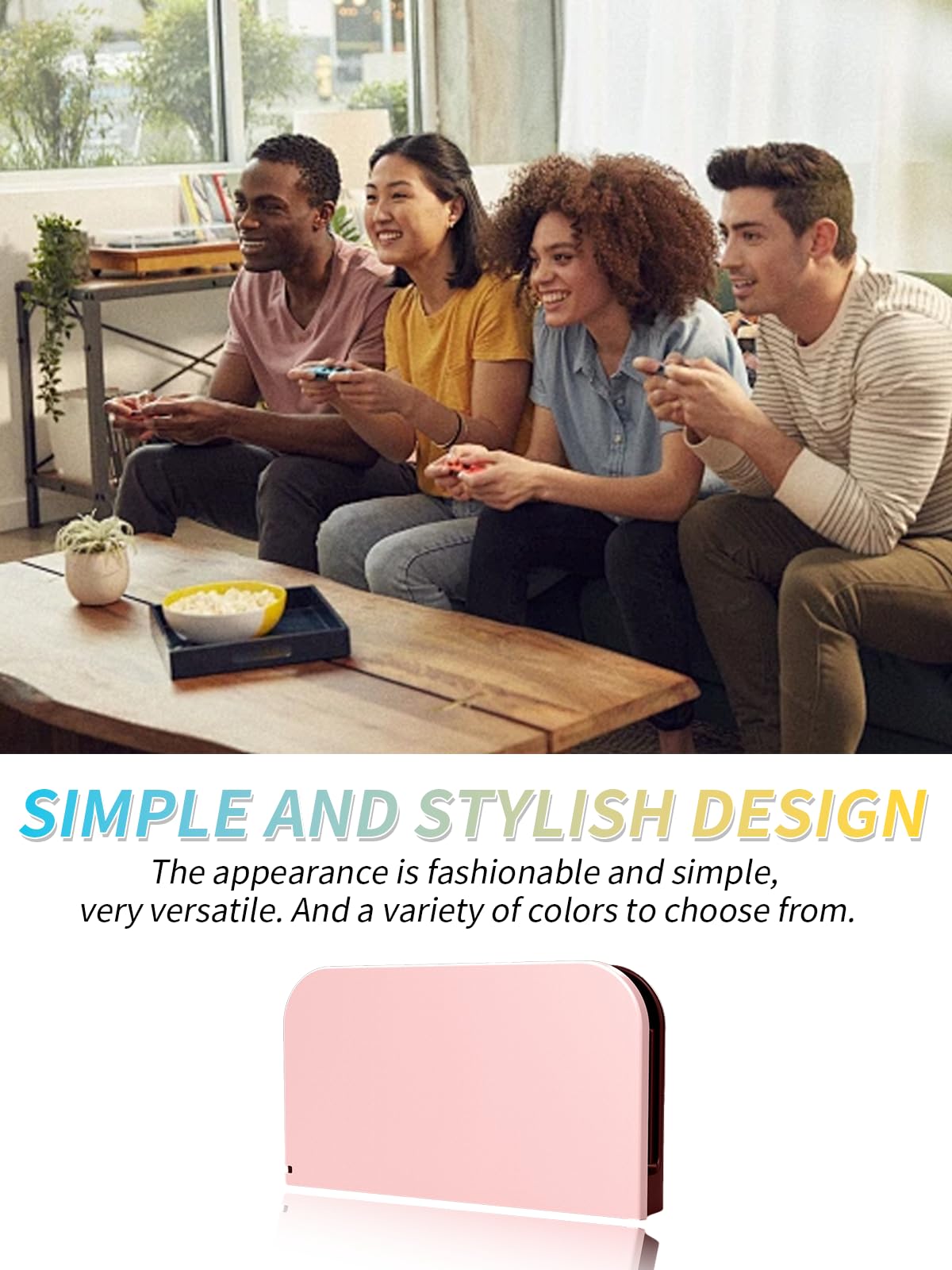 Pink yystao protective cover for Nintendo Switch 2 dock station, shockproof and dustproof case with all-round protection.