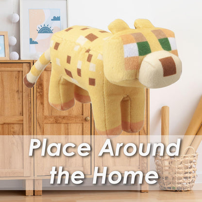 VFM - Minecraft Ocelot Soft Toy Clip On Video Game Character-Officially Licensed Toy Plush Stuffed Toy Plush Toy Cute Stuffed Plushie, Gifts for Birthday, Valentine's Day Christmas - 13cm Yellow