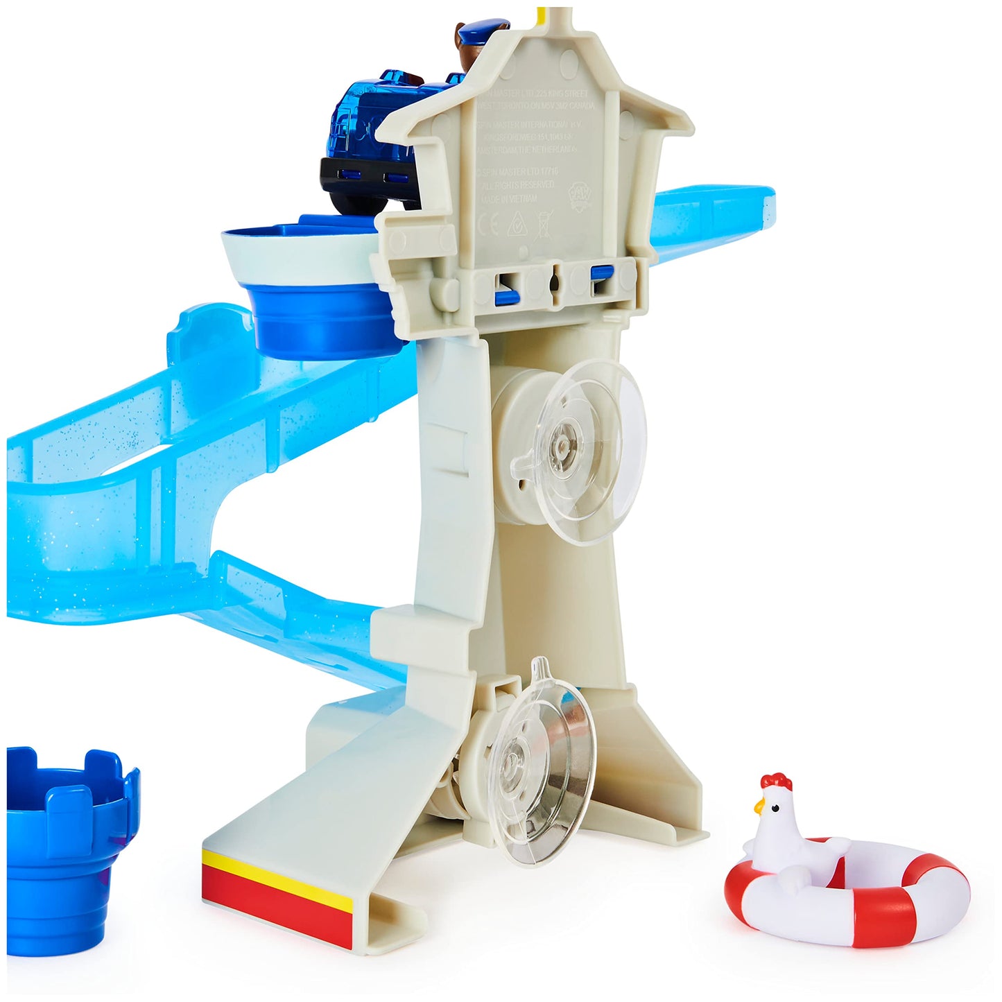 PAW PATROL Adventure Bay Bath Playset with Light-up Chase Vehicle, Bath Toy for Kids Aged 3 and up