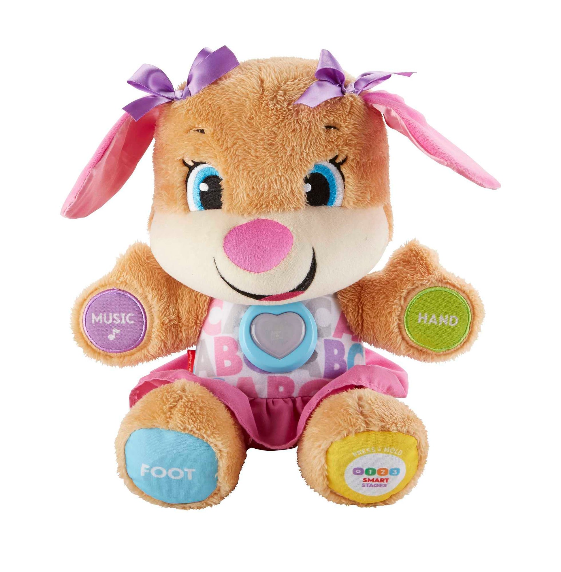 Fisher-Price Laugh & Learn Smart Stages Sis interactive baby toy with lights, music, and educational features for 6-36 months.