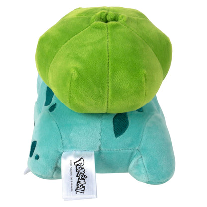 8-inch Bulbasaur plush toy from Pokémon with detailed features and soft texture, perfect for collectors and fans.