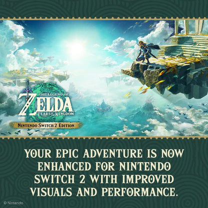 Nintendo Switch Tears of the Kingdom game case featuring artwork from The Legend of Zelda series, with colorful fantasy landscape.