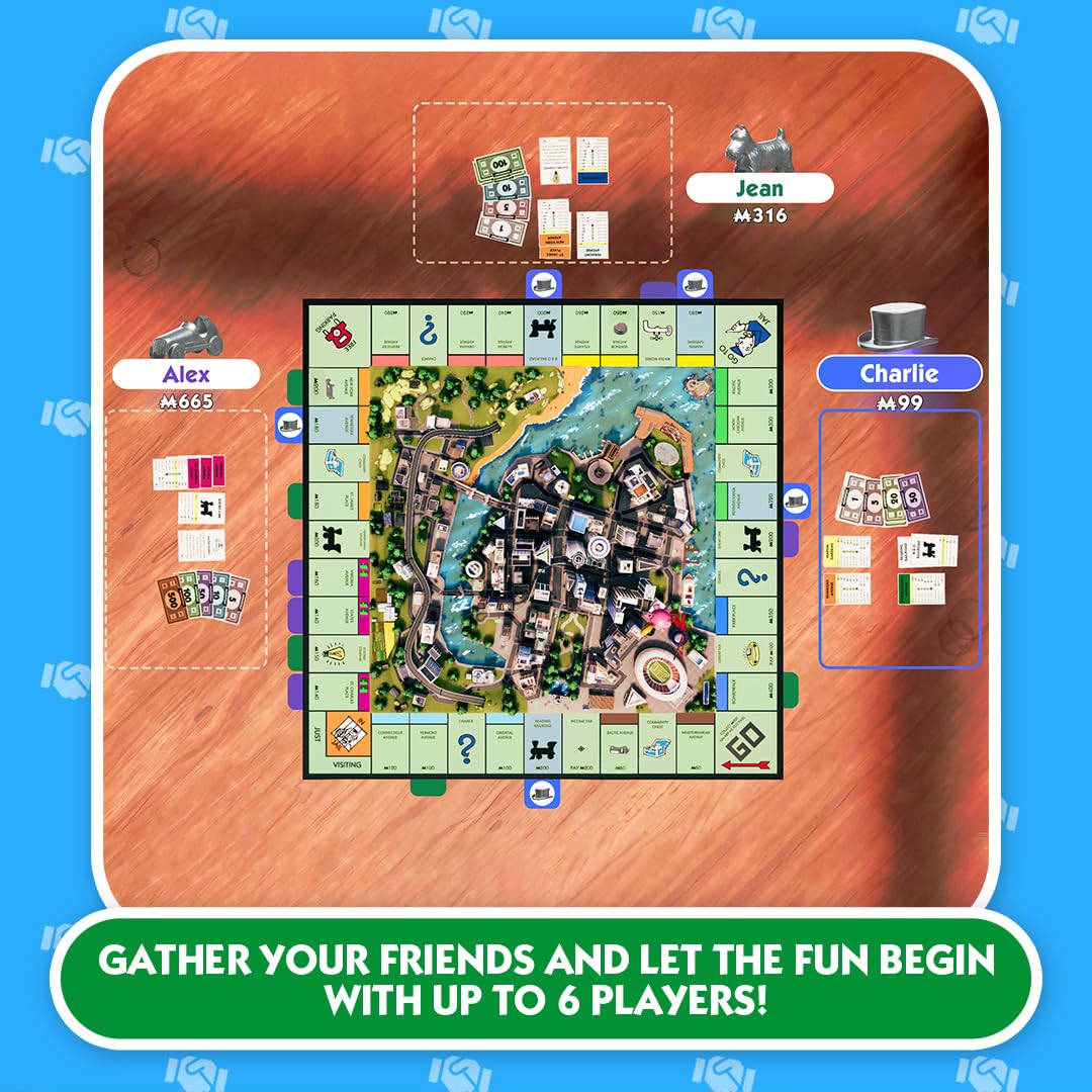 Nintendo Switch Monopoly 2024 game by Ubisoft, featuring colorful game board and iconic tokens on the packaging.