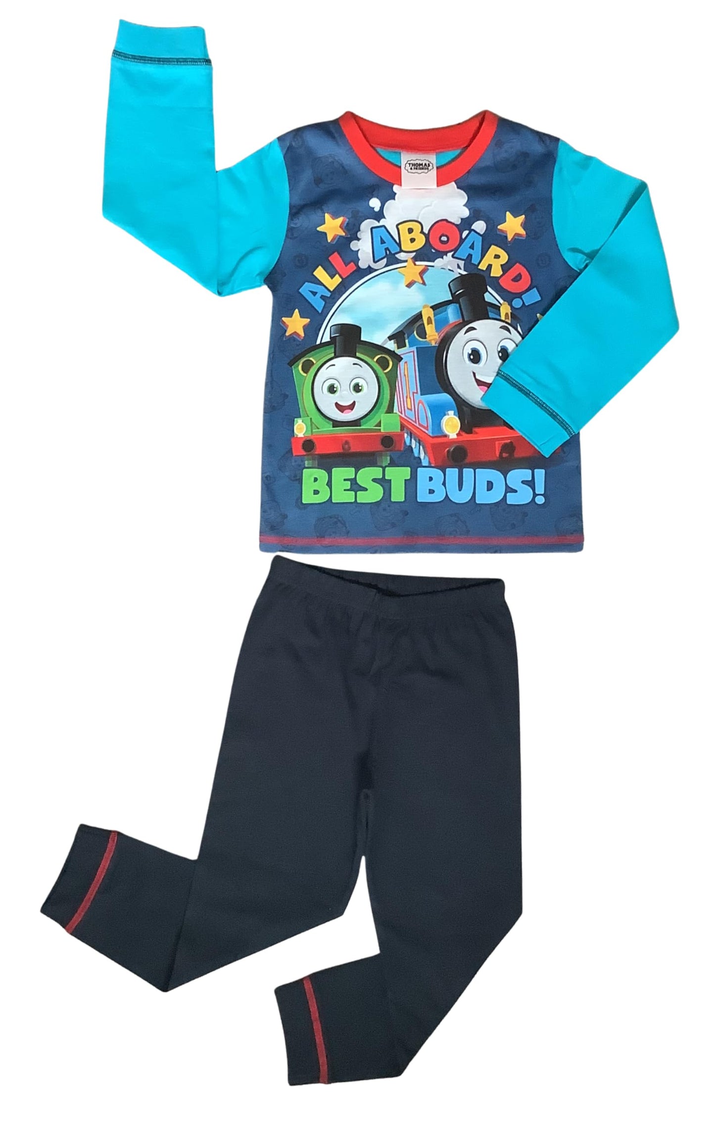 THOMAS & FRIENDS, Boys Thomas The Tank Engine Pyjamas featuring Thomas and Percy, Blue, Age 4-5 Years
