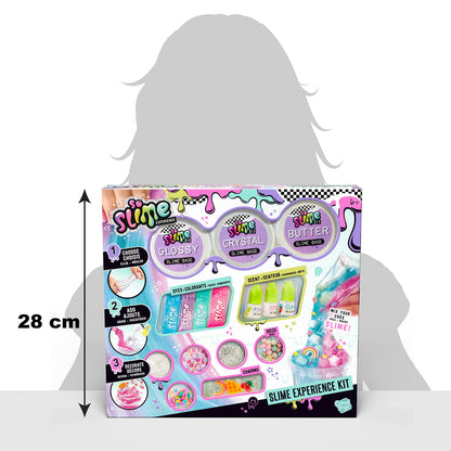 Canal Toys So Slime premium slime DIY kit with clear, butter, and glossy slime, dyes, scents, and decorations for kids age 6+
