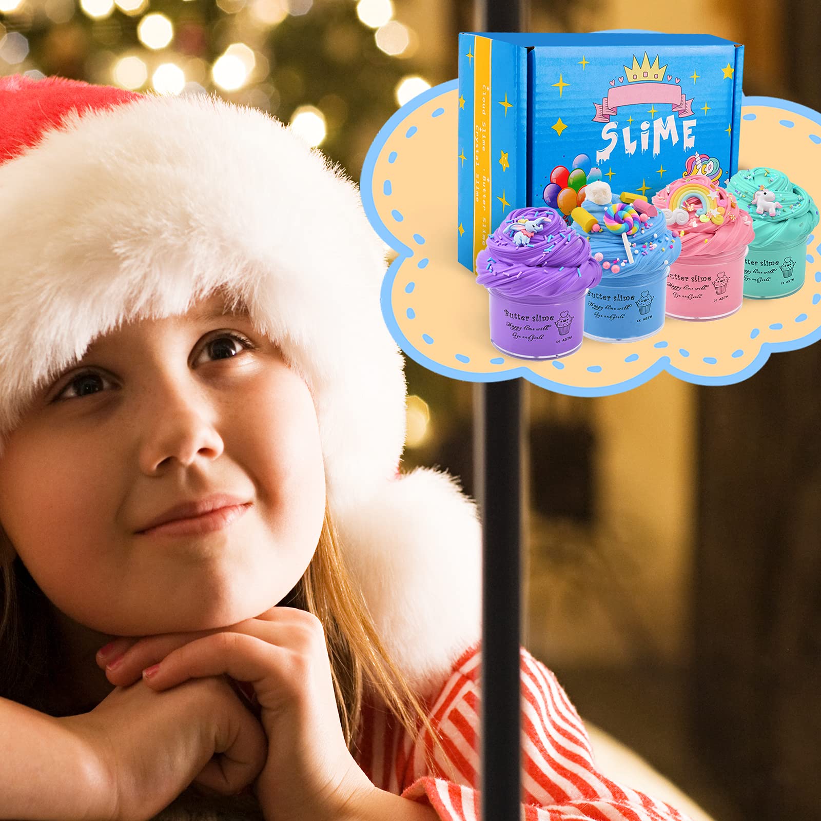 Appoft fluffy slime kit for kids, colorful putty and slime set for ages 5-12, perfect for birthdays and stress relief fun.