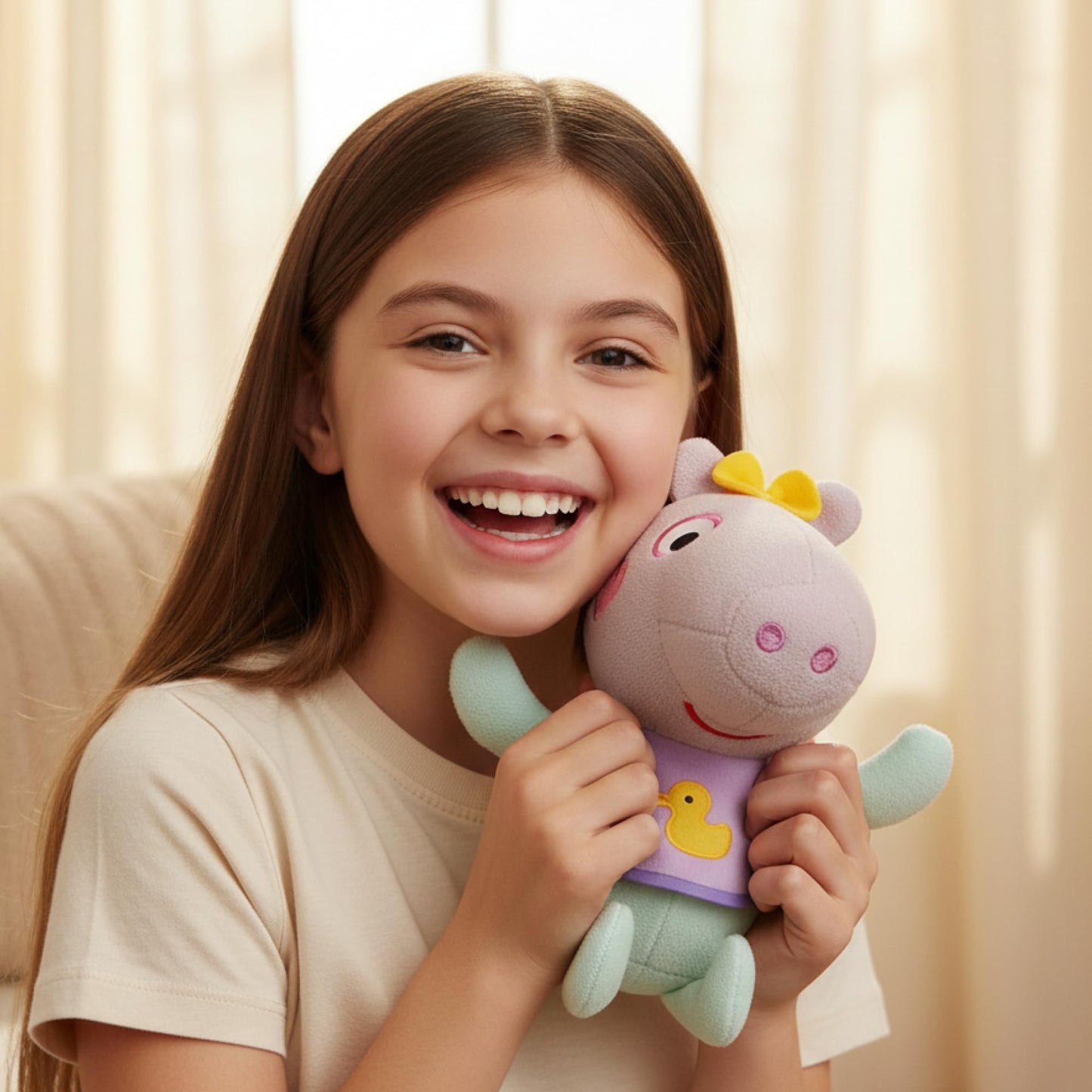 TY Baby Evie Peppa Pig Beanie 13cm Soft Plush Toy Teddy – Collectible Stuffed Plushies Cuddly Soft Toy for Kids – Cute Plush Gift and Soft Toys
