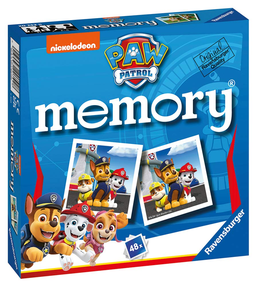 Ravensburger Paw Patrol Toys - Mini Memory Game - Matching Picture Snap Pairs Game For Kids Age 3 Years and Up
