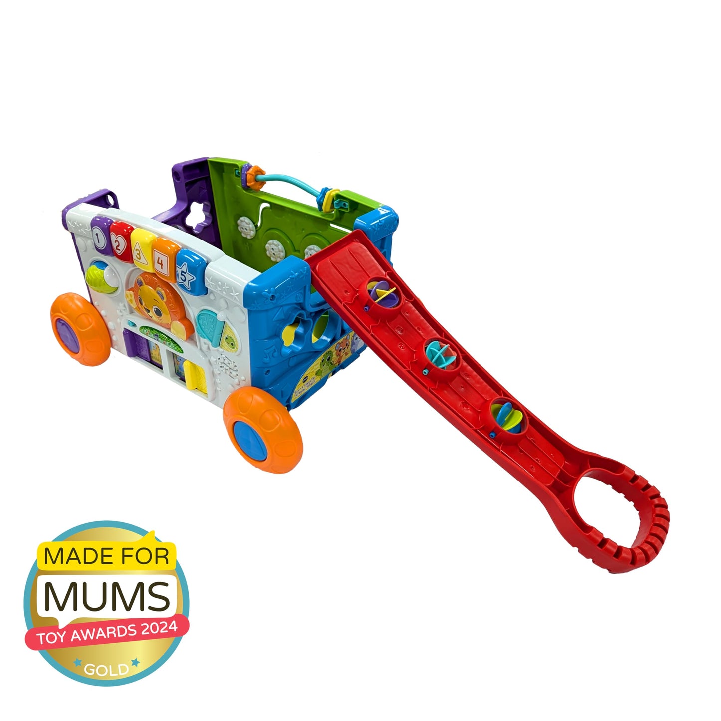 VTech Baby Sort & Discover Activity Wagon, Pull Along Light-up Activity Panel with Manipulatives, Animals, Numbers & Colours, Interactive Toy, Gift for Toddler 12, 18, 24 months +, English version