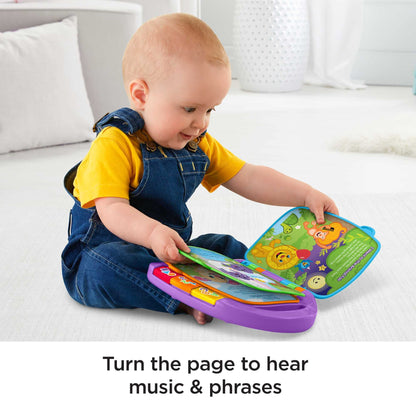 Fisher-Price Storybook Rhymes Learning Toy with Lights and Music for Babies and Toddlers, Laugh & Learn UK English Version, CDH26