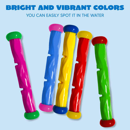 COSORO 5Pcs Diving Sticks Toys Swimming Pool Sinking Toys Swimming Sinkers for Kids 7-12 Years Old,Underwater Diving Toy,Dive Sticks Water Underwater Pool Training Toy for Girls Boys Gifts