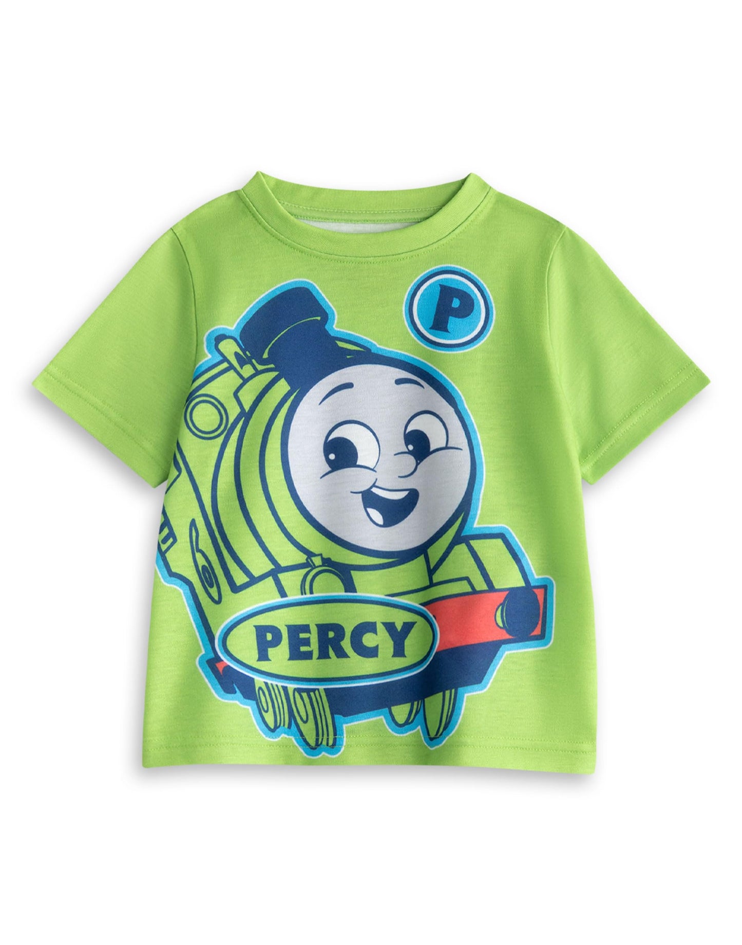 THOMAS & FRIENDS Thomas and Percy Boys Short Sleeve Pyjama Set | Blue & Green Thomas the Tank Engine & Percy Long Leg PJs | Kids Cartoon Sleepwear | Thomas Merch - 5-6 Years