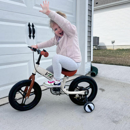 VTZII Balance Bike 2 in 1 with Pedals Brake Training Wheels Kickstand Pneumatic tyre,for Kids 2-7 Years Old,Kids Bike 12 14 16 inch (Green, 12 inch)